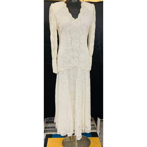 Vintage Lillie Rubin Beaded Dress use as wedding dress Size Small - Picture 5 of 11